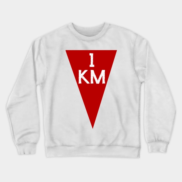 1 km finish Crewneck Sweatshirt by Anigroove